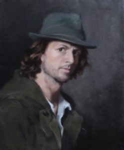 Oil Self portrait of Dan Yeomans