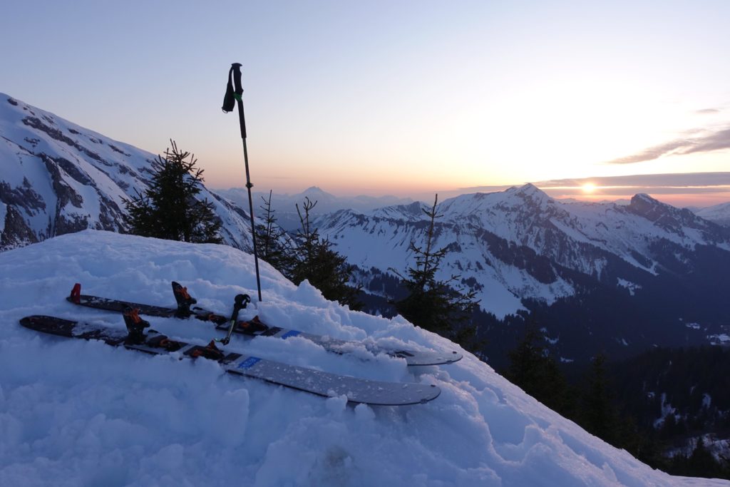 Sunset from Col de Cou, Champery
