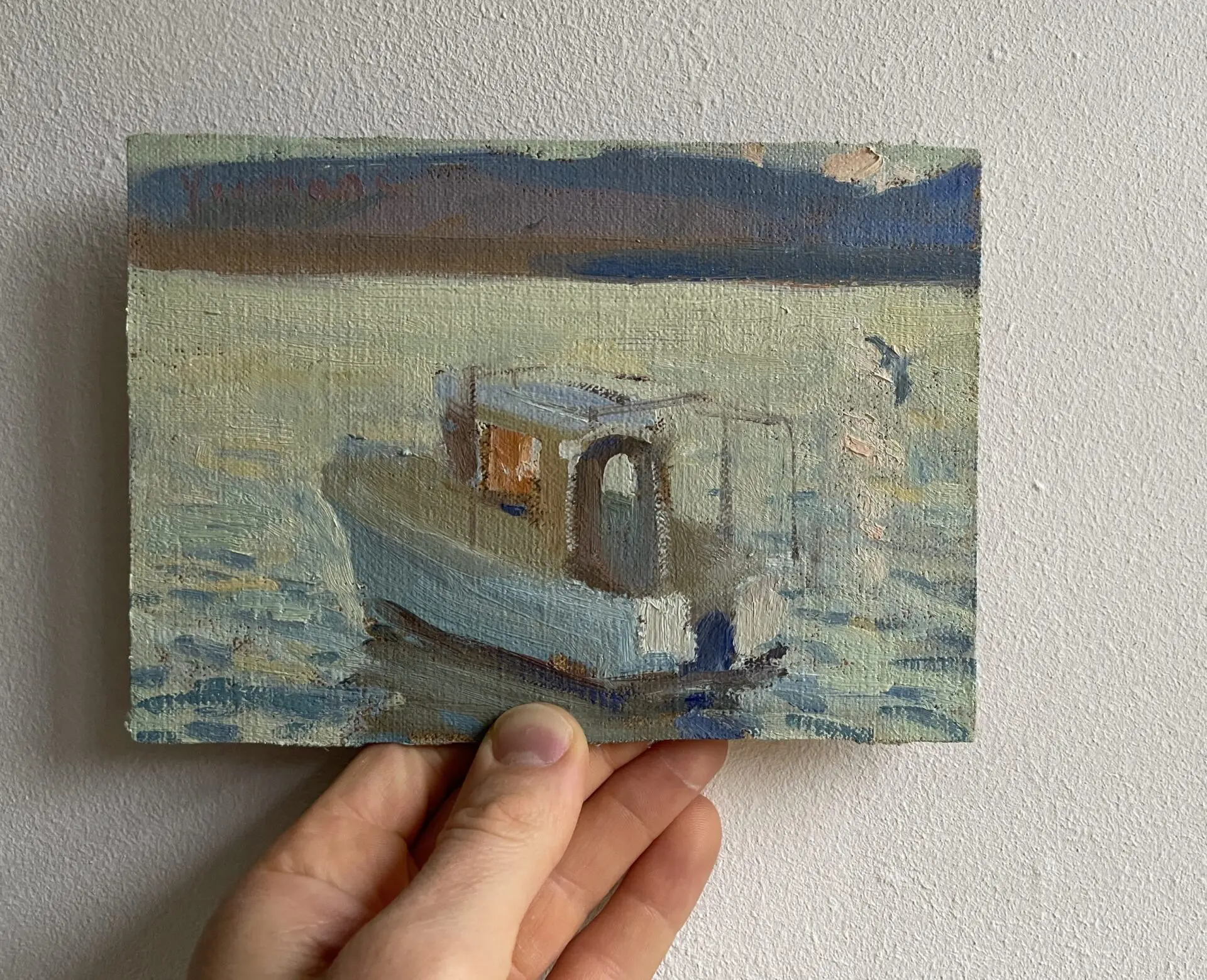 fishing boat-sunset effect