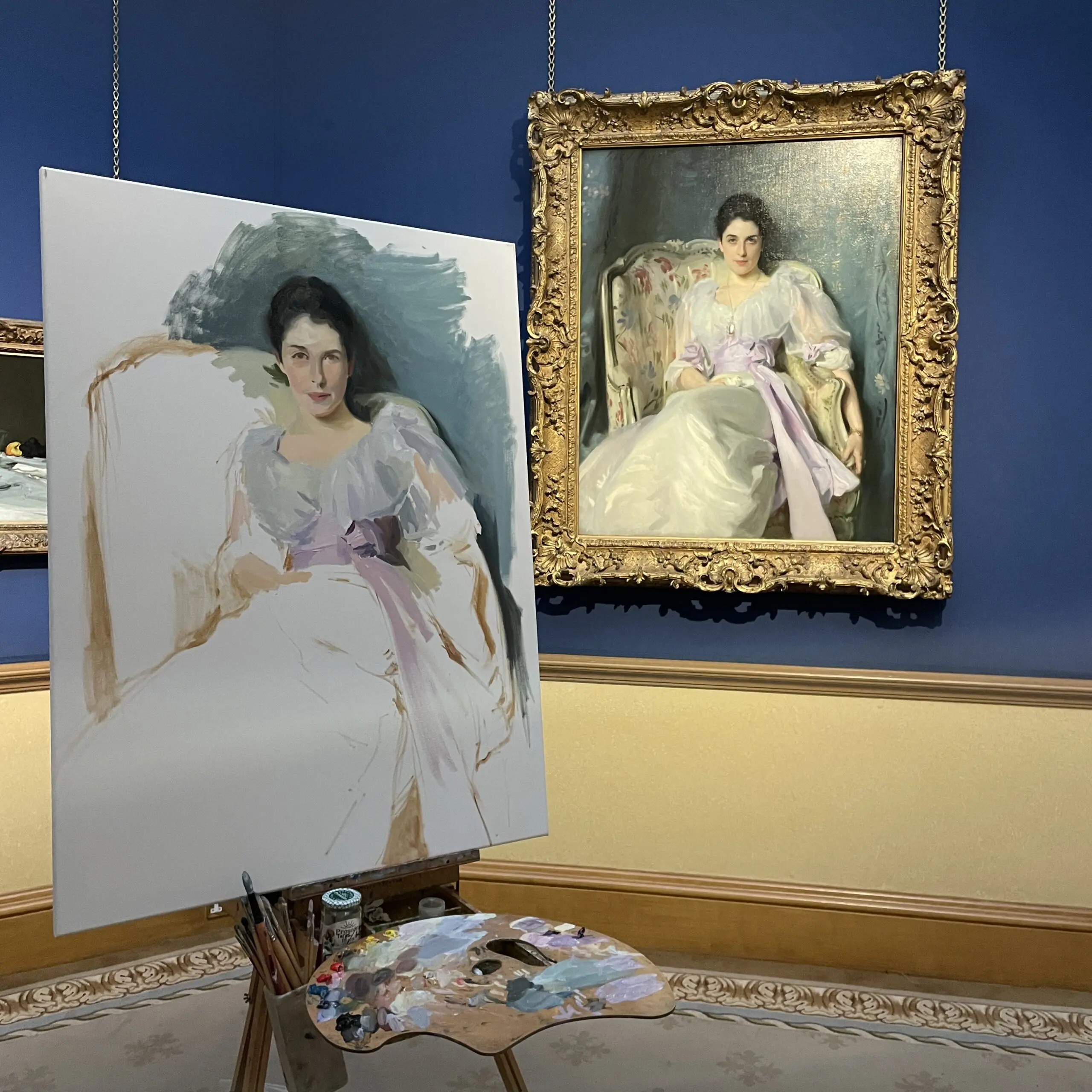 painting a master copy of Lady Agnew in the National gallery